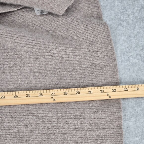 Halogen Cashmere Cardigan Womens L / XL Taupe Beige Open Front Sweater Duster - Picture 5 of 7